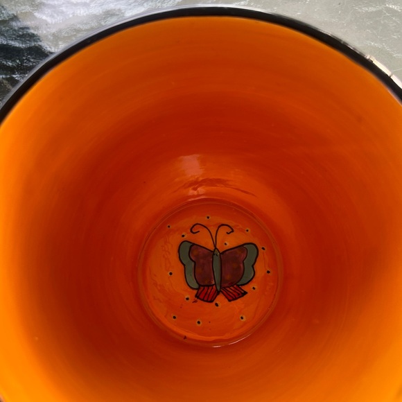 Laurel Burch butterfly pedestal bowl - Picture 4 of 7